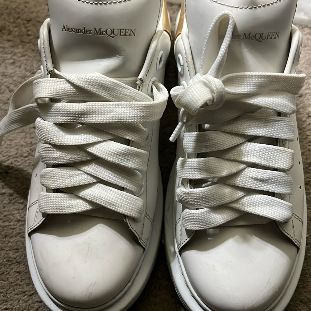 Alexander McQueen women shoes size 38. 5 
Need light cleaning . They be like new